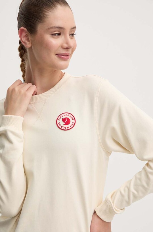 Бавовняна кофта Fjallraven 1960 Logo бежевий F87230.113