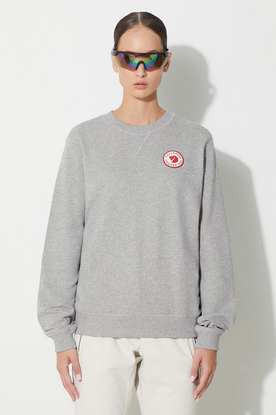 Fjallraven bluza bawełniana 1960 Logo bawełna szary F87230.020.999