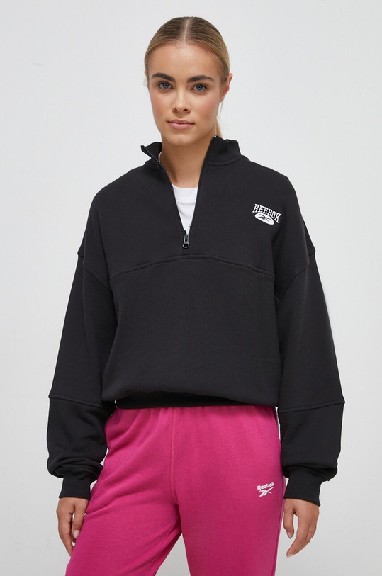 Βαμβακερή μπλούζα Reebok Classic ARCHIVE ESSENTIALS βαμβάκι μαύρο 100036297