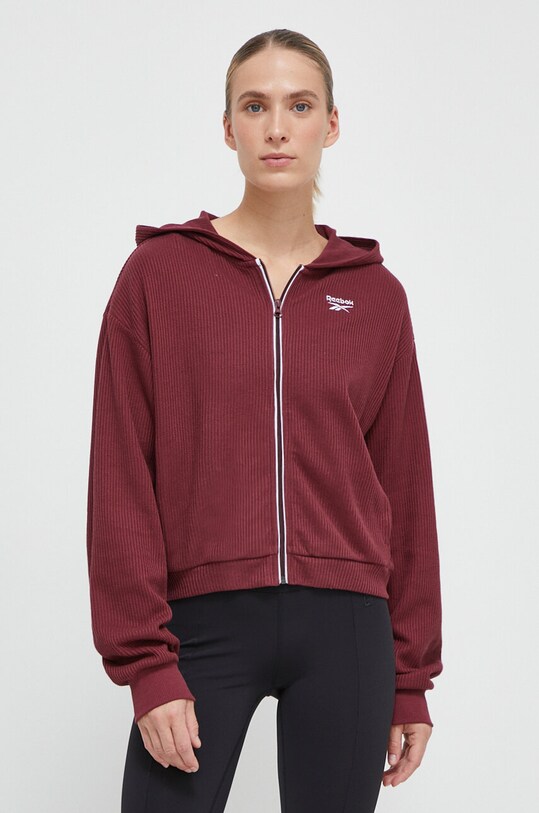 Reebok bluza z kapturem bordowy 100037121