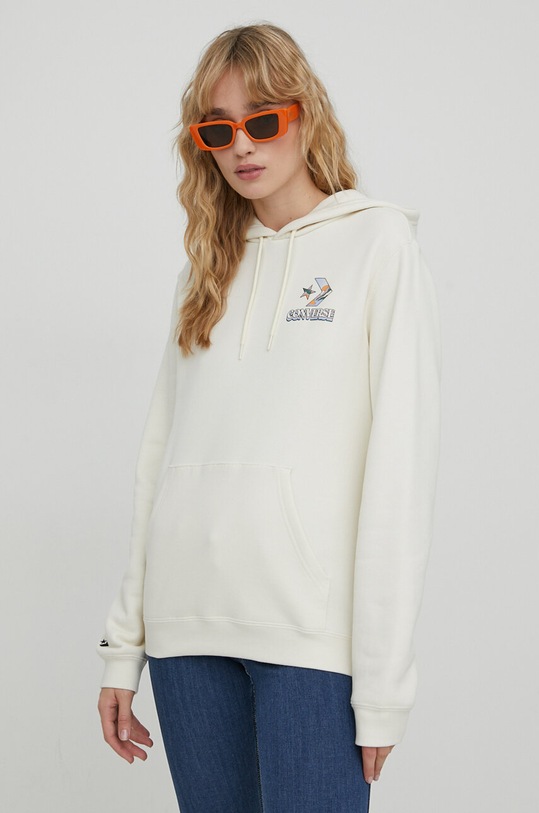 Bavlněná mikina Converse 10026532.A01 béžová AW23