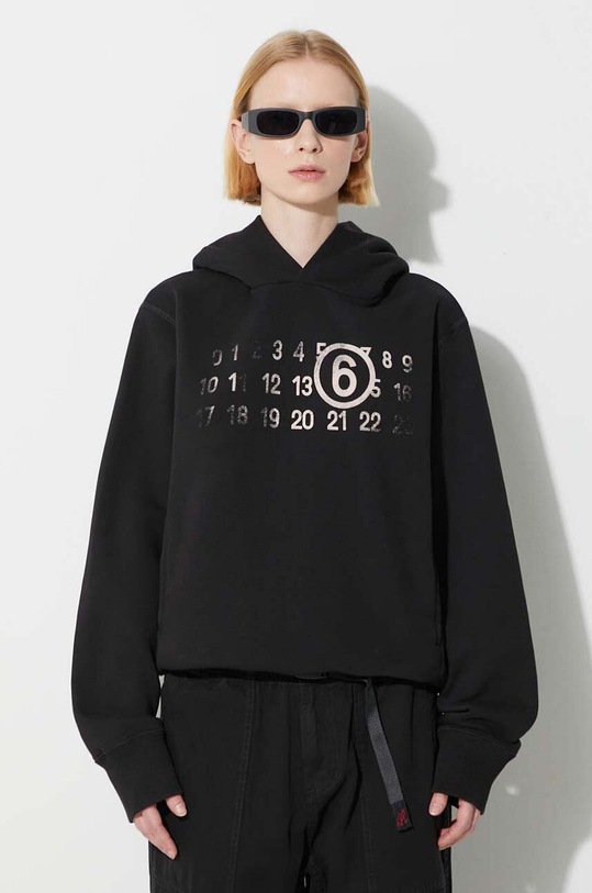 MM6 Maison Margiela bluza Sweatshirt z kapturem czarny S62GU0123