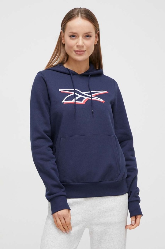 Кофта Reebok с капюшоном тёмно-синий 100071371
