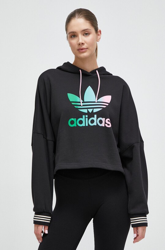Bavlnená mikina adidas Originals bavlna čierna IK7864