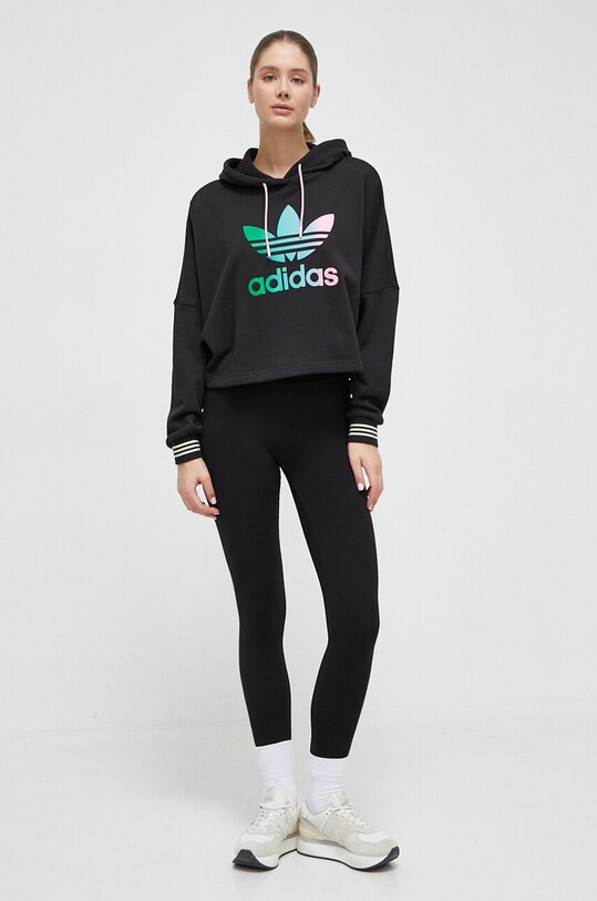 Bavlnená mikina adidas Originals IK7864 čierna AW23