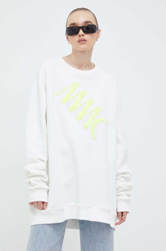 MMC STUDIO hanorac de bumbac alb SWEATSHIRT.LABEL