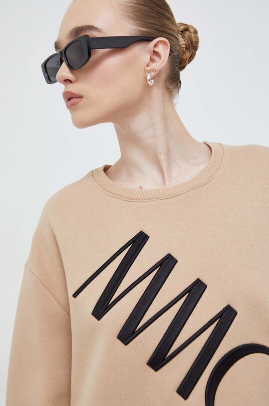 MMC STUDIO bluza bawełniana beżowy SWEATSHIRT.LABEL