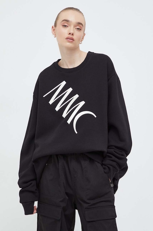 MMC STUDIO bluza bawełniana aplikacja czarny SWEATSHIRT.LABEL
