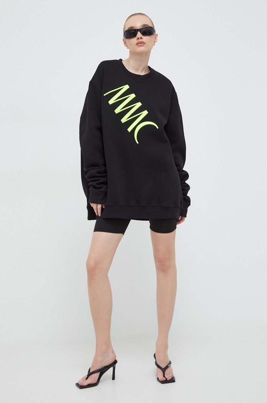 Pamučna dukserica MMC STUDIO SWEATSHIRT.LABEL crna AW23