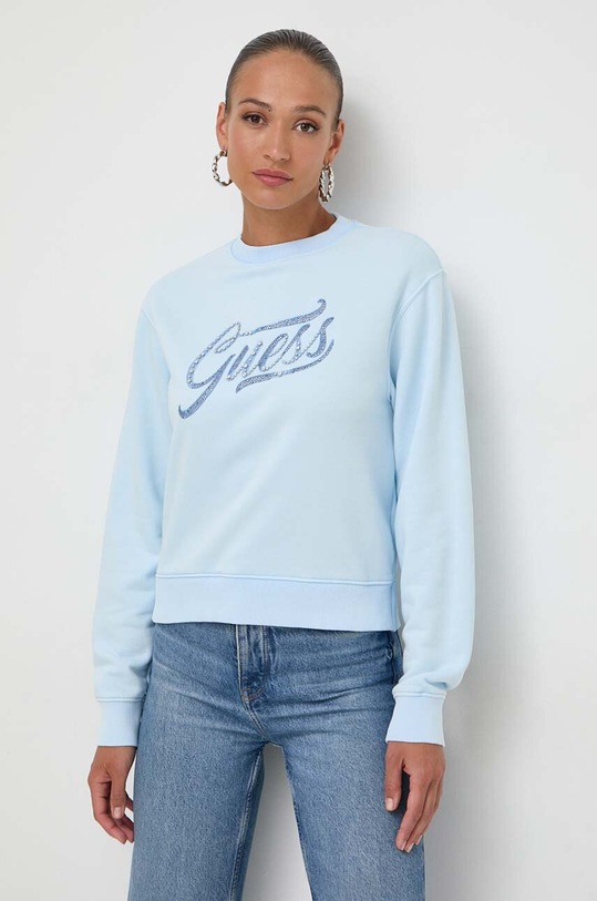 Guess bluza aplikacja niebieski W4RQ14.KB681