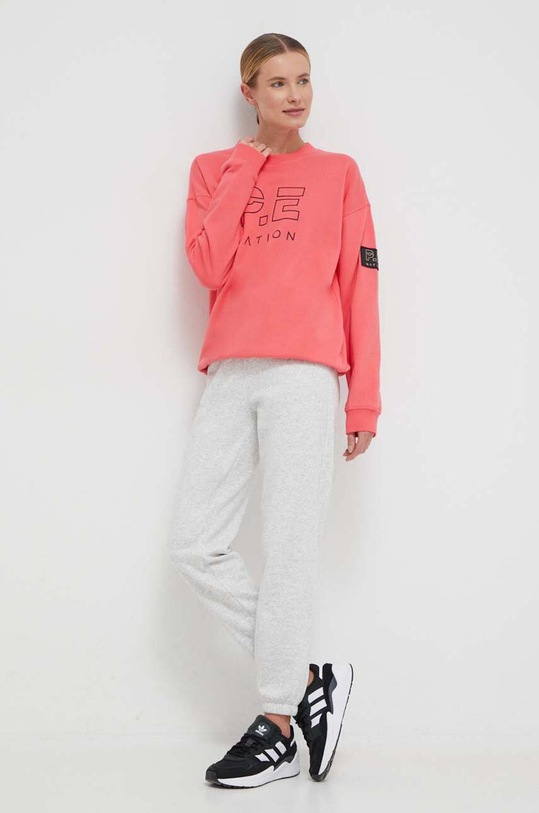 P.E Nation bluza bawełniana 234F040 różowy AW23