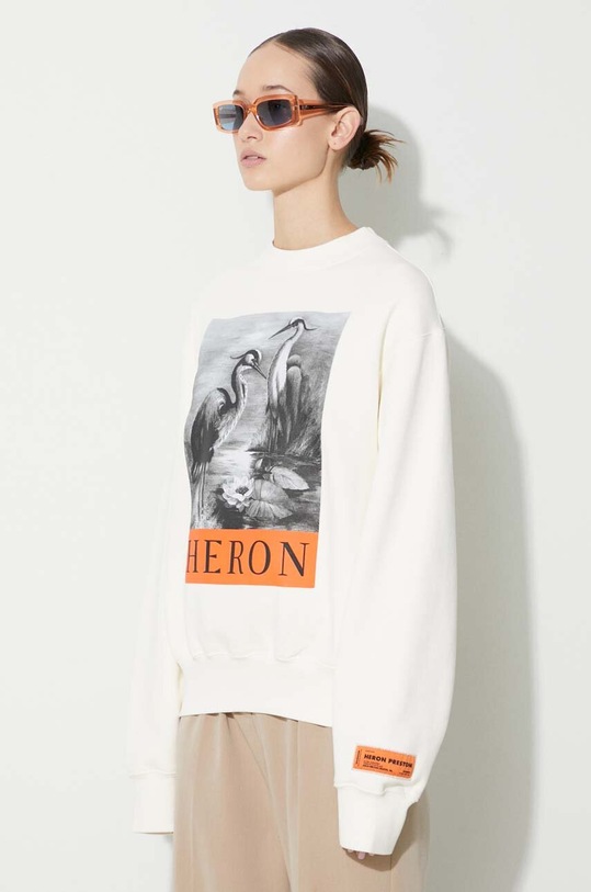 Heron Preston cotton sweatshirt Nf Heron Bw Crewneck beige HWBA014C99JER0030110