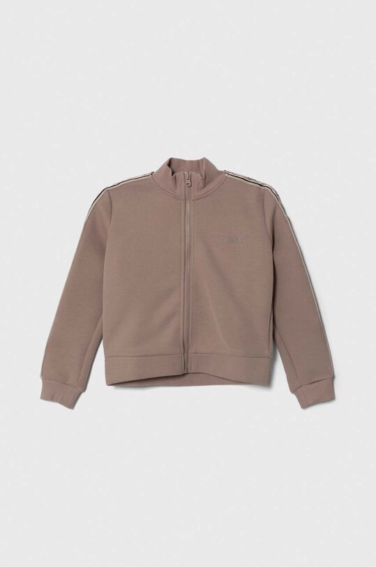 Dječja dukserica Guess natpis smeđa J2YQ06.KB3P2.9BYX