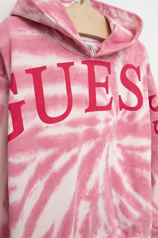 Dziewczynka Guess bluza bawełniana dziecięca J3YQ01.KA6R3.9BYX różowy