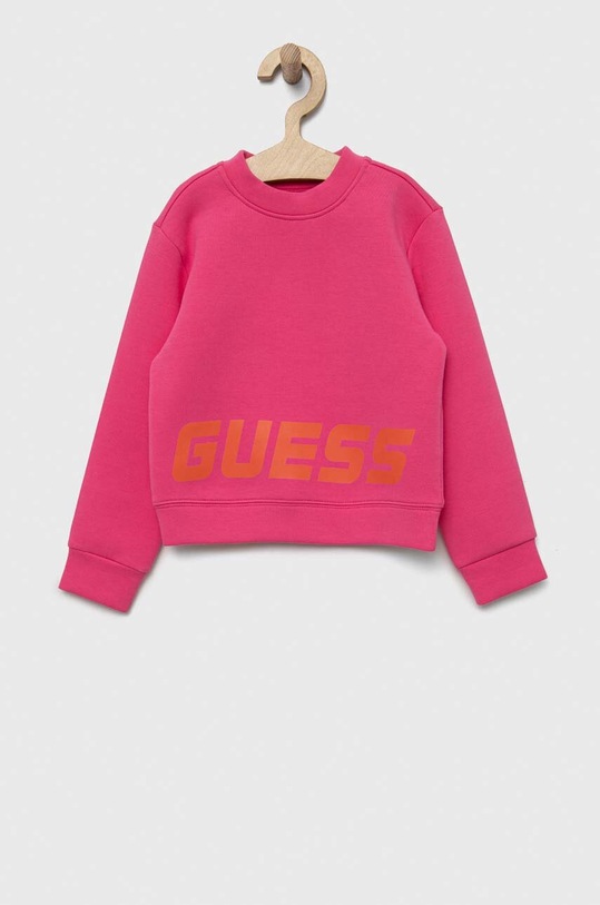 Dětská mikina Guess bez kapuce růžová J3YQ23.FL03S.9BYX