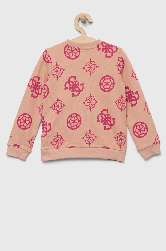 Dječja pamučna dukserica Guess K3YQ03.KA6R3.9BYX roza AW23