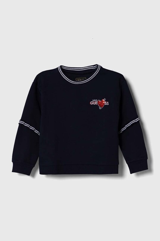 Παιδική βαμβακερή μπλούζα Guess χωρίς κουκούλα σκούρο μπλε K3YQ06.KA6R0.9BYX