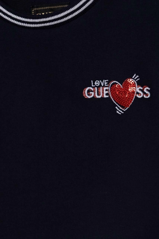 Дівчинка Дитяча бавовняна кофта Guess K3YQ06.KA6R0.9BYX темно-синій