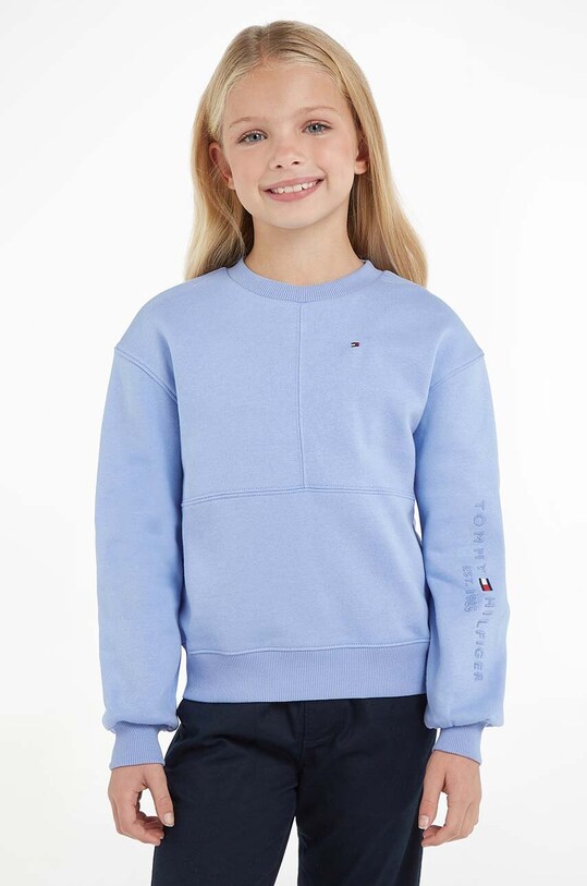 Tommy Hilfiger bluza dziecięca aplikacja fioletowy KG0KG07369.128.176.9BYX