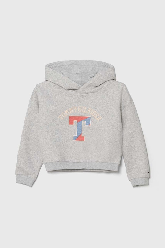 Παιδική μπλούζα Tommy Hilfiger απλικέ γκρί KG0KG07377.74.122.9BYX