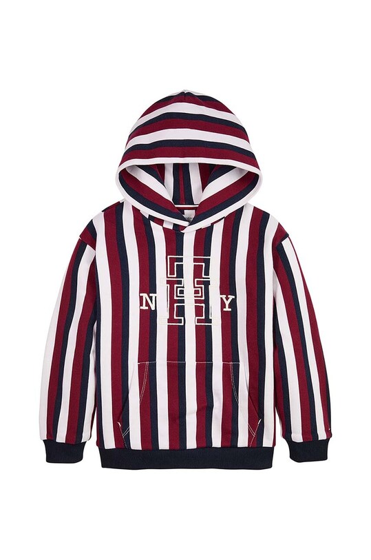 Tommy Hilfiger hanorac de bumbac pentru copii imprimeu burgundia KS0KS00495.9BYX