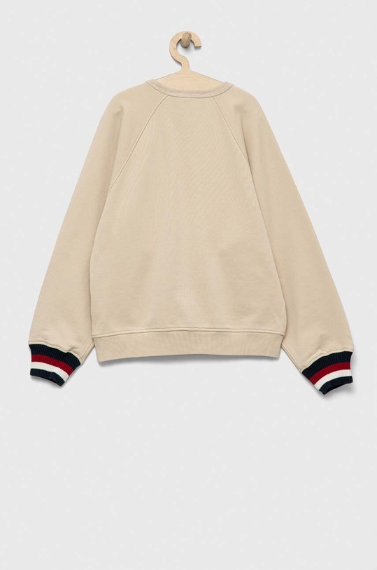 Detská bavlnená mikina Tommy Hilfiger KS0KS00496.9BYX béžová AW23