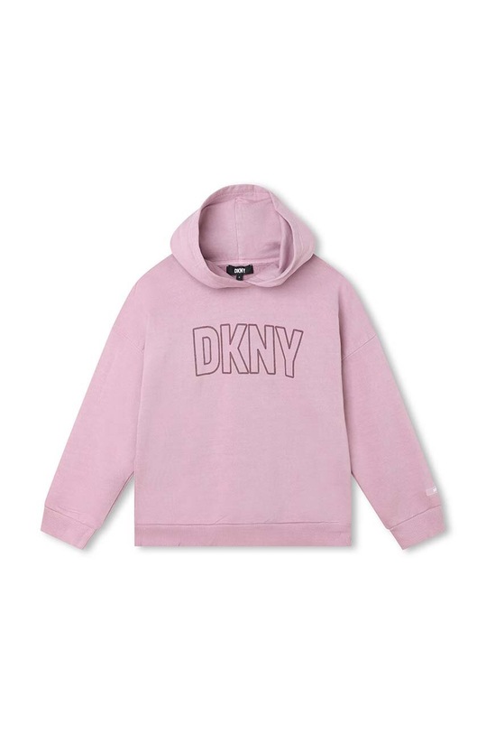 Dětská bavlněná mikina Dkny s kapucí fialová D55000.162.174