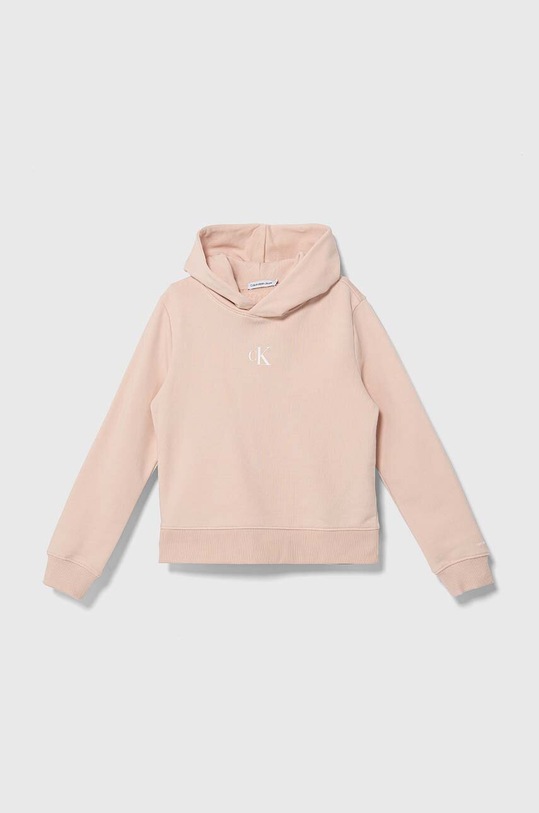Dětská mikina Calvin Klein Jeans s kapucí růžová IG0IG02139.9BYX