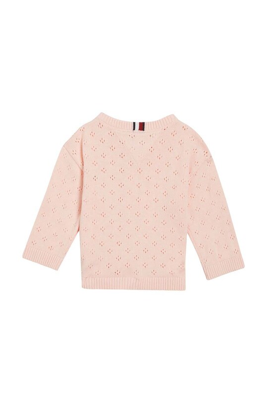 Tommy Hilfiger sweter bawełniany niemowlęcy KN0KN01678.9BYX różowy AW23