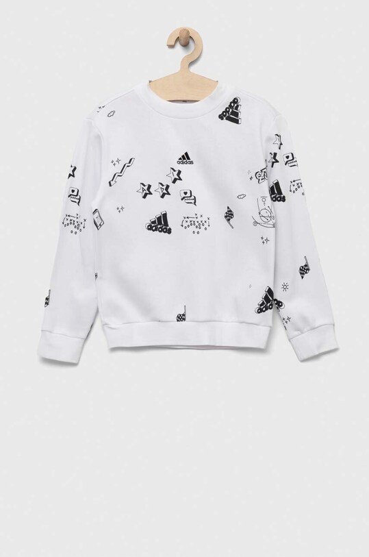 adidas bluza dziecięca JG BLUV Q3SWEAT pozostałe biały IA1575