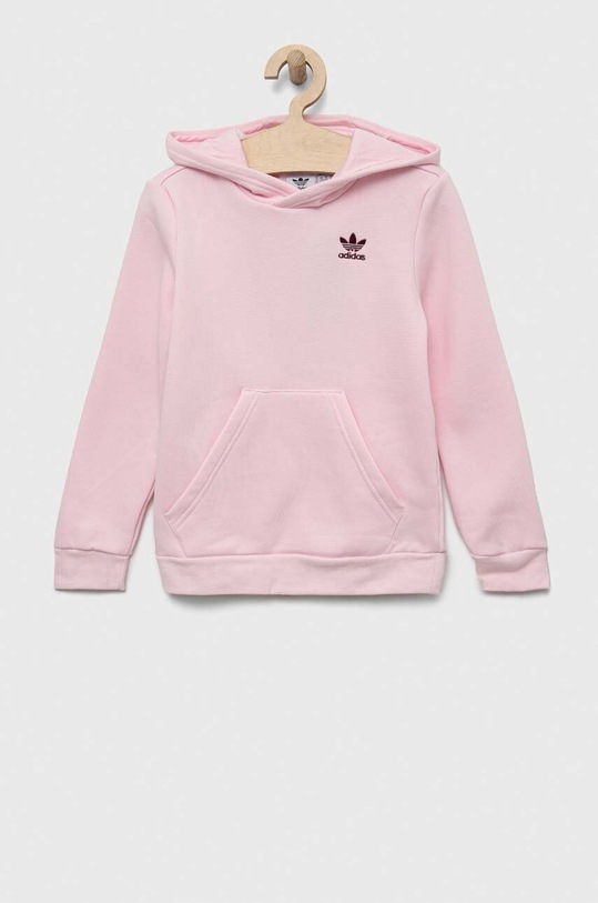 Detská mikina adidas Originals s kapucňou ružová IJ9715