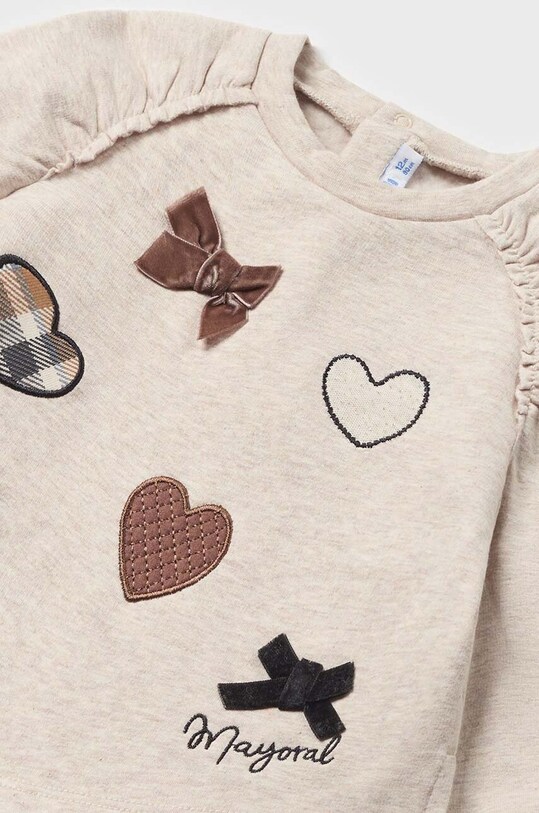 Dziewczynka Mayoral bluza niemowlęca 2413.4C.Baby.9BYX beżowy