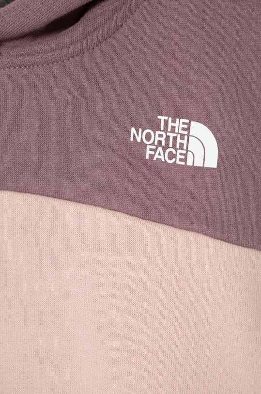 Fete The North Face hanorac de bumbac pentru copii G DREW PEAK CROP P/O HOODIE NF0A82EM violet