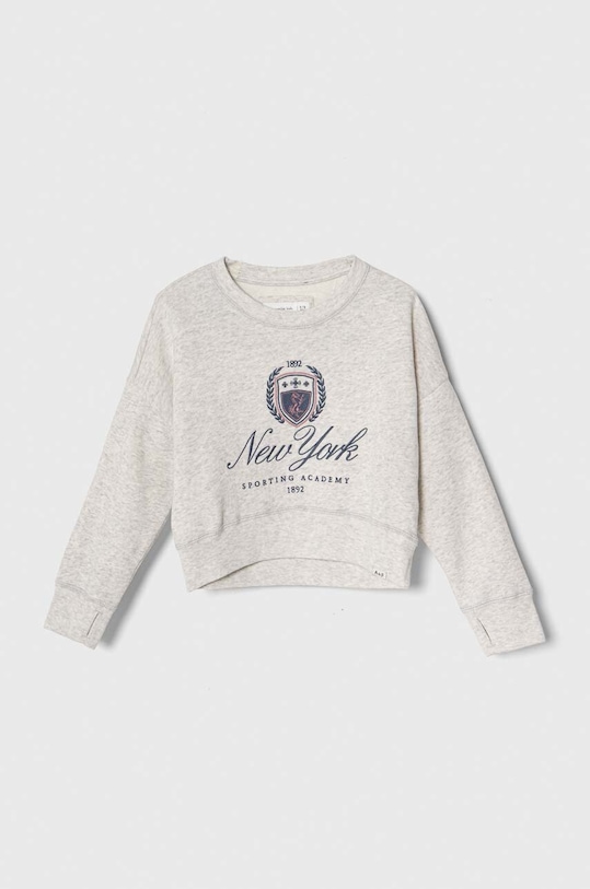 Dětská mikina Abercrombie & Fitch bez kapuce šedá KI252.3086