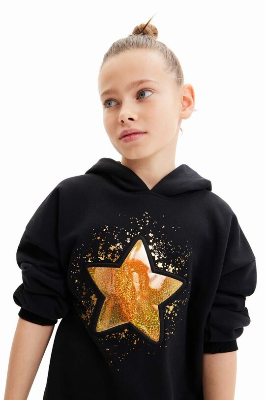 Дитяча бавовняна кофта Desigual 23WGSK02 чорний AW23