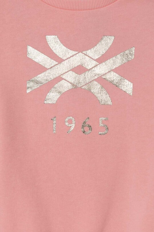 Dziewczynka United Colors of Benetton bluza bawełniana dziecięca 3J68C10D0.G.SEASONAL różowy