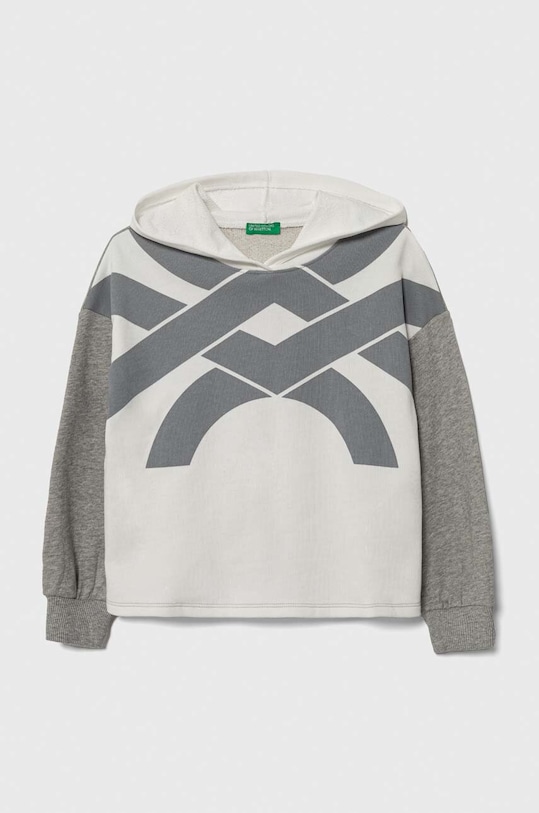 Dječja pamučna dukserica United Colors of Benetton pamuk bijela 3J68C202L.G.SEASONAL