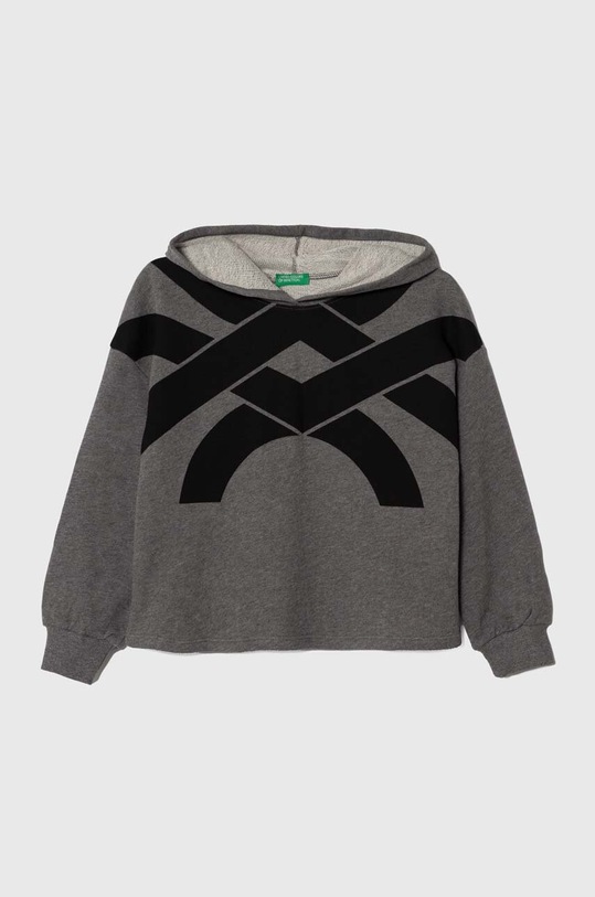 United Colors of Benetton bluza bawełniana dziecięca nadruk szary 3J68C202L.G.SEASONAL