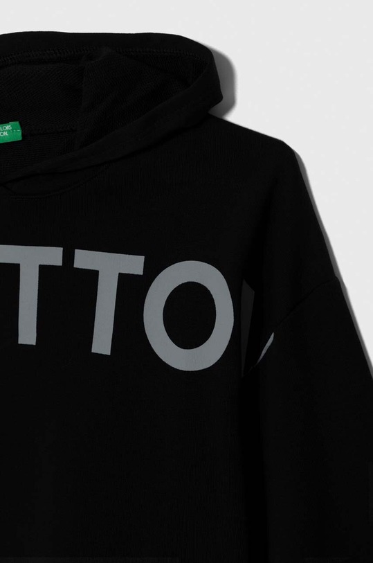 Κοριτσίστικα Παιδική βαμβακερή μπλούζα United Colors of Benetton 3J68C202L.G.SEASONAL μαύρο