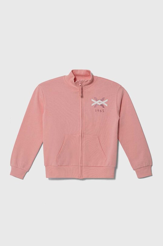 United Colors of Benetton bluza bawełniana dziecięca nadruk różowy 3J68C502F.G.SEASONAL