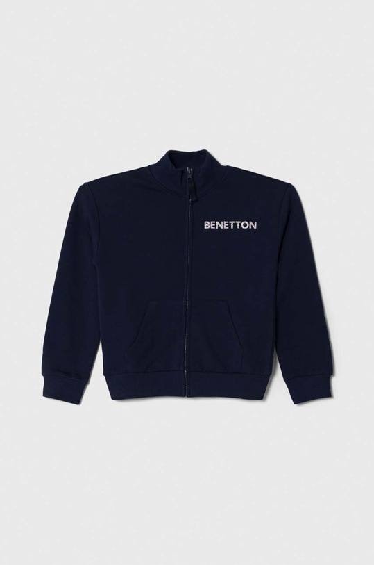 United Colors of Benetton bluza bawełniana dziecięca nadruk granatowy 3J68C502F.G.SEASONAL