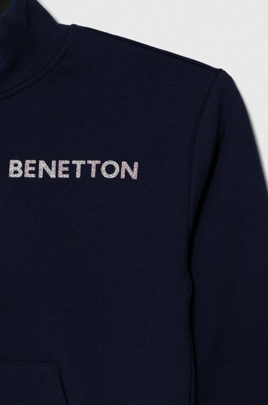 Dziewczynka United Colors of Benetton bluza bawełniana dziecięca 3J68C502F.G.SEASONAL granatowy