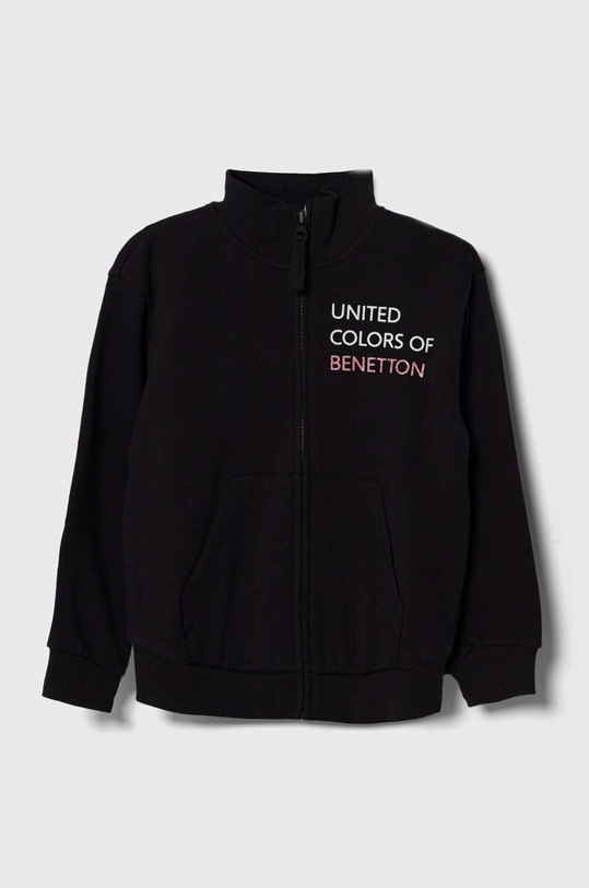 United Colors of Benetton bluza bawełniana dziecięca nadruk czarny 3J68C502F.G.SEASONAL
