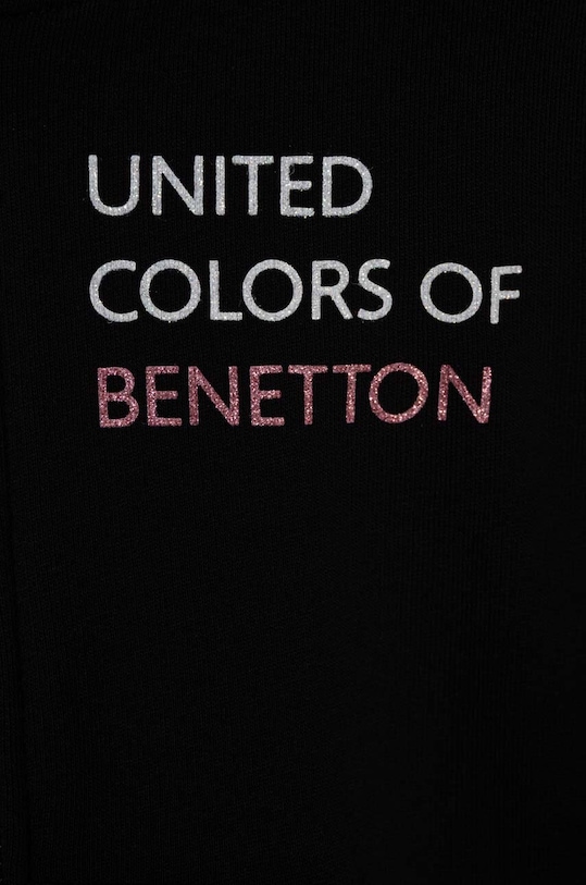 Lány United Colors of Benetton gyerek melegítőfelső pamutból 3J68C502F.G.SEASONAL fekete