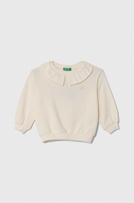 United Colors of Benetton bluza bawełniana dziecięca bawełna beżowy 3J68G10AW.P.SEASONAL