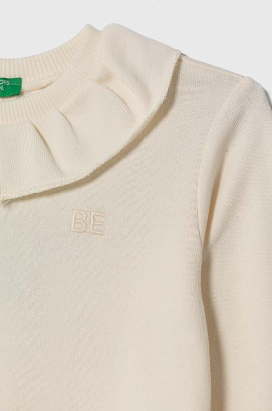 Dziewczynka United Colors of Benetton bluza bawełniana dziecięca 3J68G10AW.P.SEASONAL beżowy