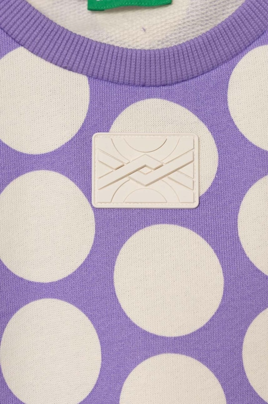 Fete United Colors of Benetton hanorac de bumbac pentru copii 3LCTG10BX.P.SEASONAL violet