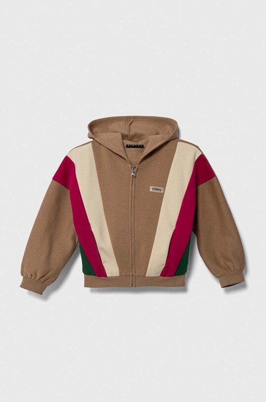 Dječja dukserica Sisley s kapuljačom bež 30UNX500U.G.SEASONAL