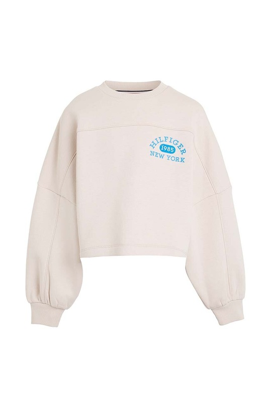 Dětská mikina Tommy Hilfiger KG0KG07588.128.176.9BYX béžová AW23