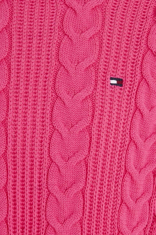 Tommy Hilfiger sweter bawełniany dziecięcy różowy KG0KG07629.74.122.9BYX